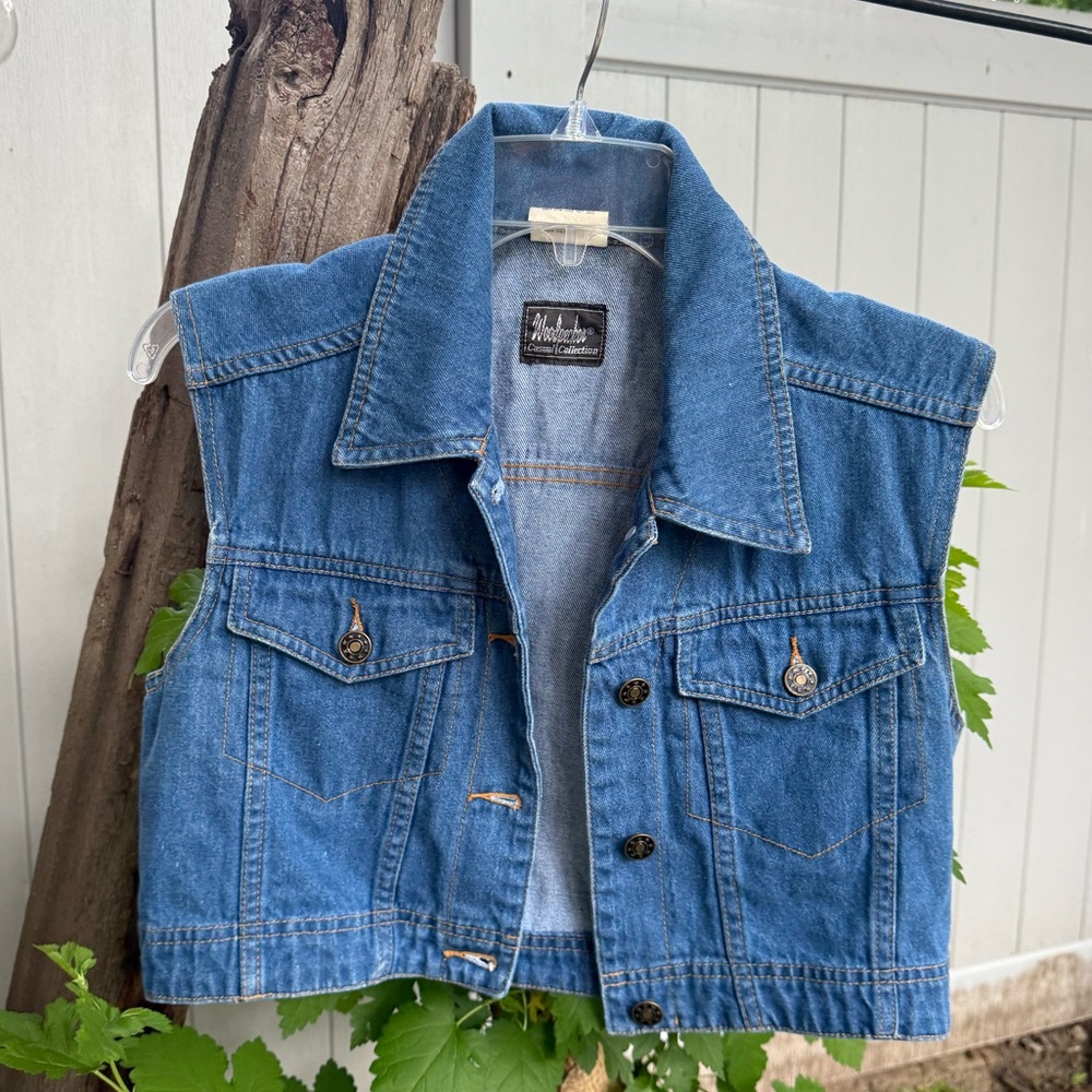 Vintage Medium Wash Denim Vest